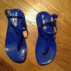 ❌❌Sold❌❌Old Navy blue jelly sandals little girls